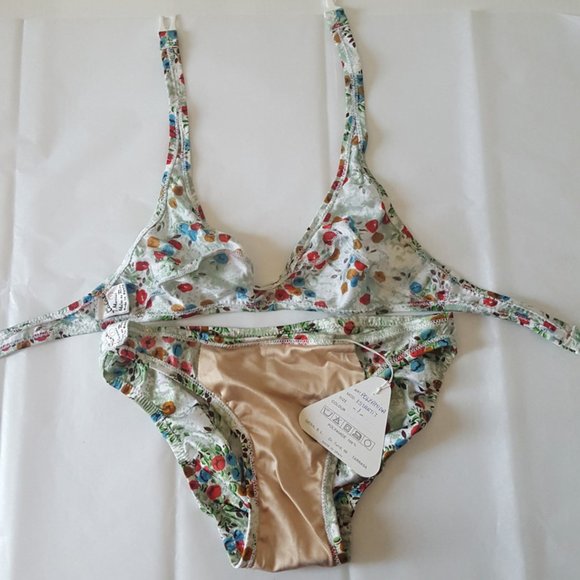 Geisa Youth Teenage or Size 1 Bikini Swim Wear 2 pieces Floral made in Spain - Picture 9 of 12